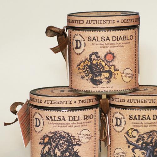 Desert Pepper Salsa Jar Packaging